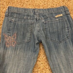 Frankie b Embroidered Blue Jeans